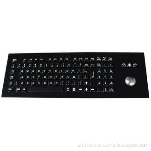IP65 dynamic vandal proof industrial black metal keyboard w